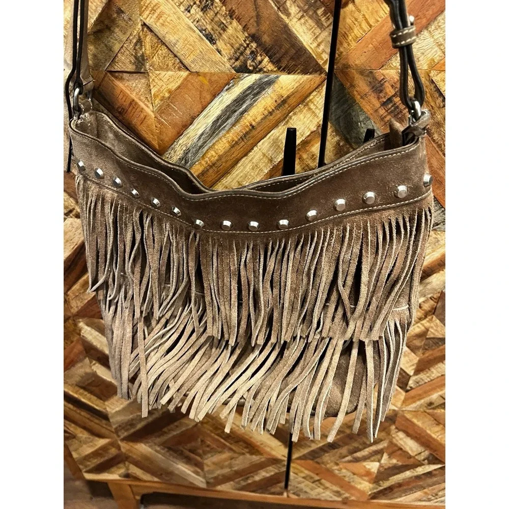 Michael Kors Suede Layered Fringe handbag